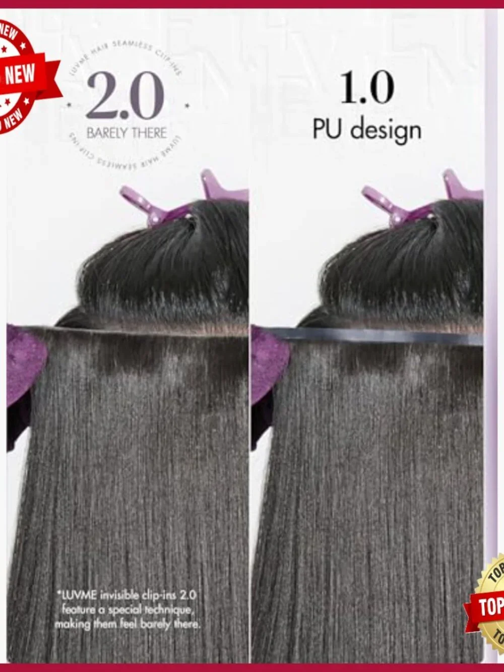 22 Inch Human Hair Clip-In Extensions, 6 Piece Set for Volume & Length